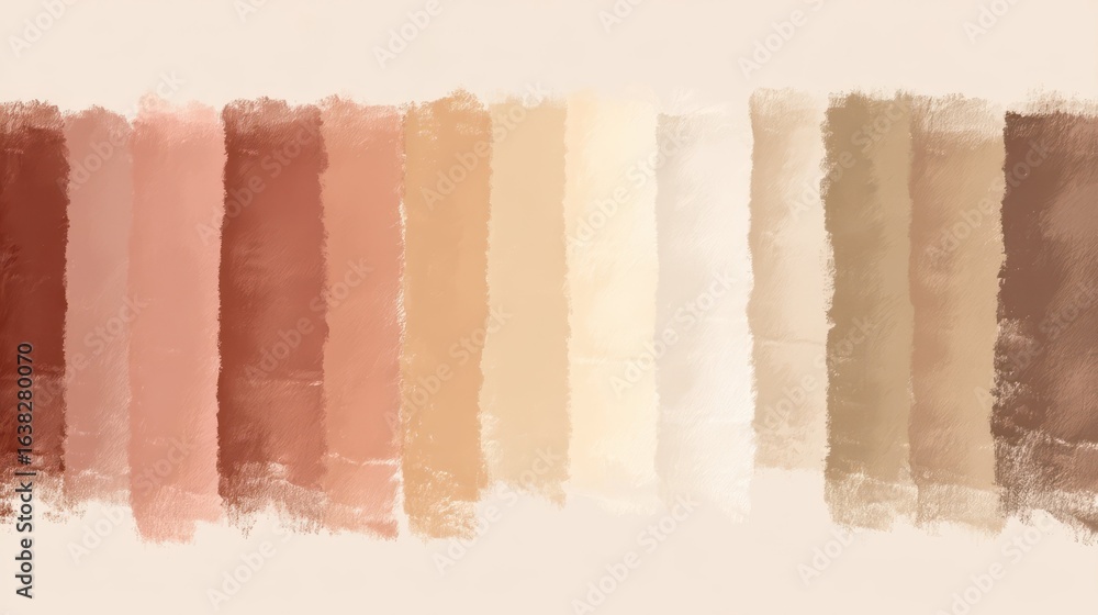 Poster warm and neutral color palette with smooth soft gradients