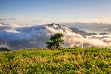 Cloudscape at Beijing Western hills in the setting sun