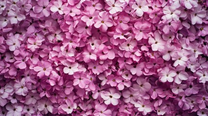 Dense arrangement of flowering plants with a predominantly rosy and violet hue