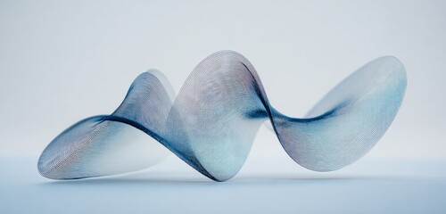 Abstract swirling translucent form