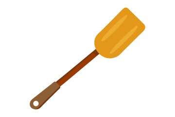 Kitchen Spatula: The vibrant spatula, with its warm colors, sits alone. A simple yet indispensable tool for culinary endeavors. 