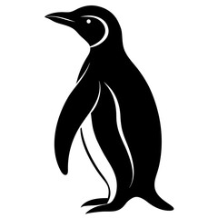 penguin silhouette vector
