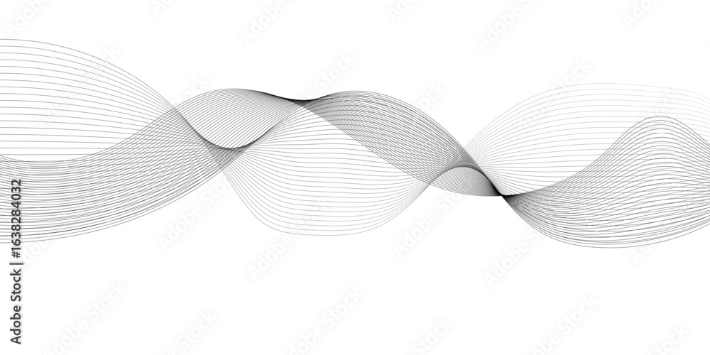 Aufkleber abstract wave element for design. digital frequency track equalizer. stylized line art background, g