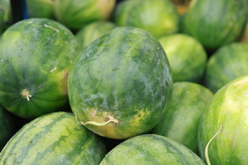 Watermelons on the counter