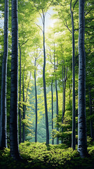 Fototapeta premium Sunny forest path