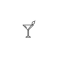 Martini Glass icon flat vector design.