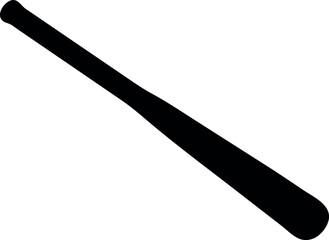 Minimalist silhouette of a baseball bat