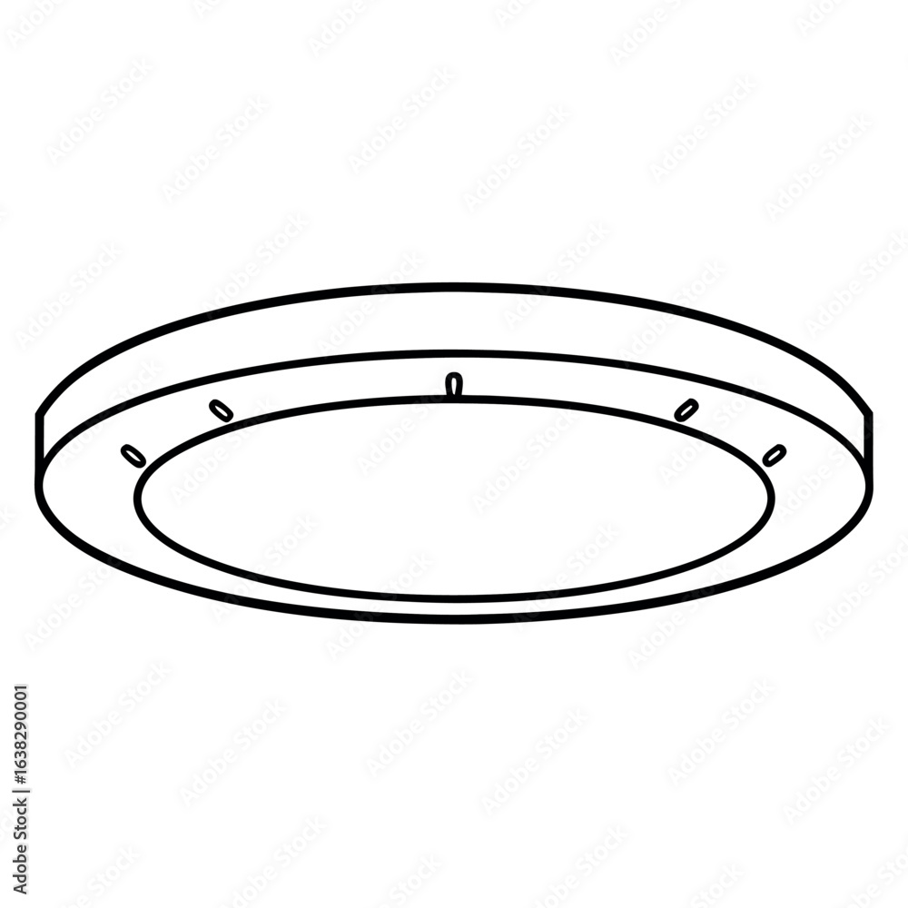Poster modern energy efficient round ceiling light fixture with clean lines and bright illumination