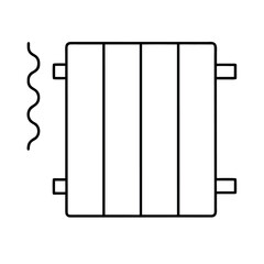 Modern energy efficient panel heater design with clean lines and a minimalist aesthetic for home heating solutions