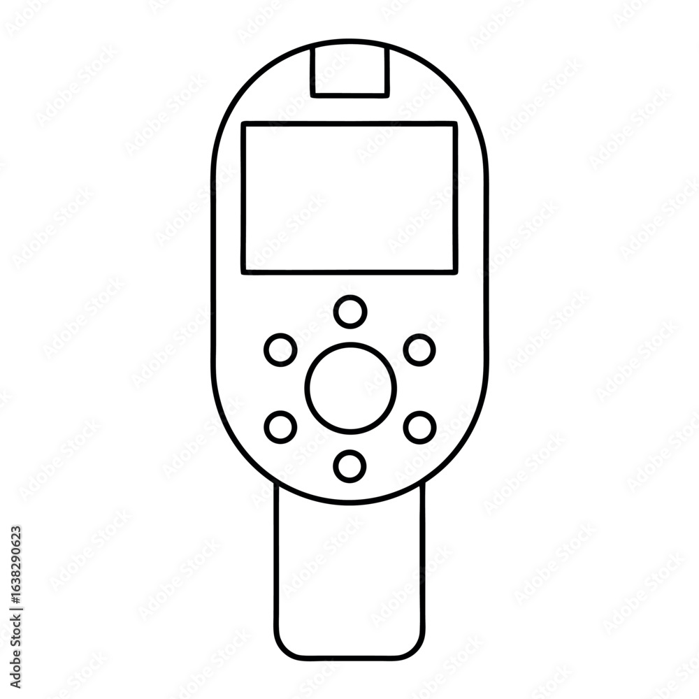 Poster modern handheld digital device for measuring and displaying energy consumption with a clear screen i