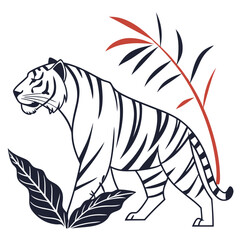tiger head vector