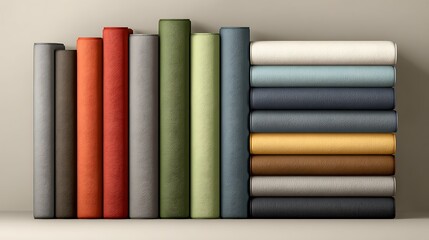 Fabric Swatches Textile Samples with Color Palette.