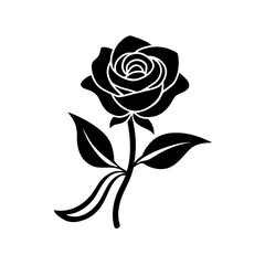 Black rose floral design