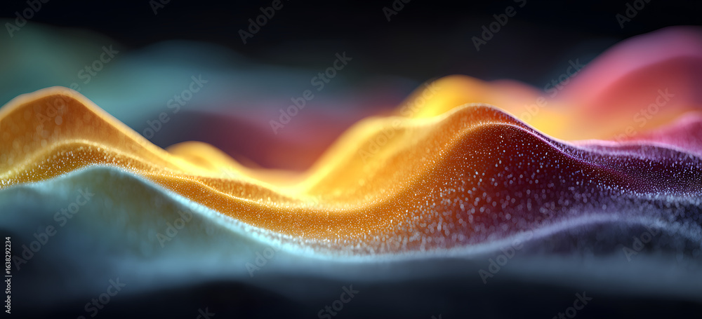 Poster abstract glowing color wave backdrop noise texture. grainy gradient background