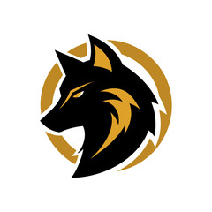 Obraz premium Wolf logo design vector