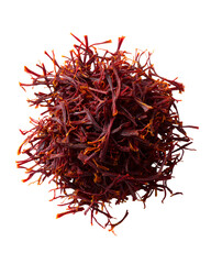 Naklejka premium Saffron spice threads red gold culinary herb
