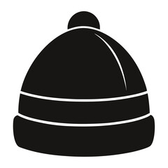 Minimalist Beanie Hat Silhouette Vector