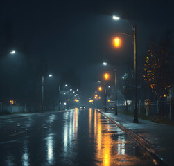 street lamp in the night