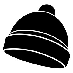 Minimalist Beanie Hat Silhouette Vector