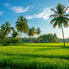 Fototapeta premium Beautiful image of a millet farm in Kerala