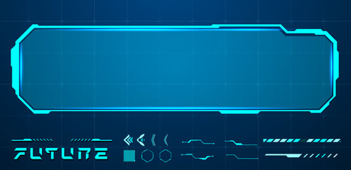 Lower third blue or text box futuristic