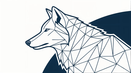 Minimalist Polygonal Wolf Logo