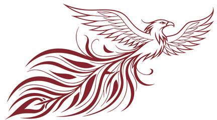Abstract Phoenix Fire Logo