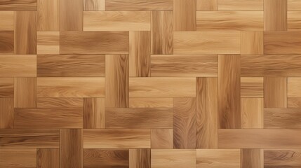 Fototapeta premium Warm wood parquet floor panels with natural colors and textures