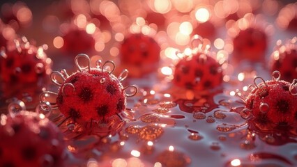 Red berry splash scene