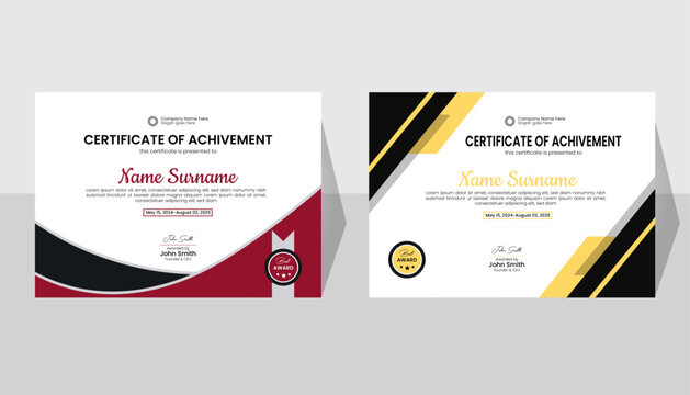 Modern minimalist Educational Certificate Design