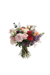 Fototapeta premium Fresh Floral Bouquet on White Background