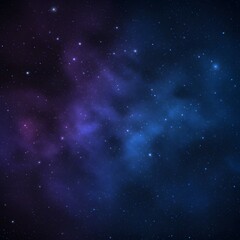 Fototapeta premium Vibrant cosmic nebula with glowing stars. Deep space background with blue and purple interstellar clouds and starlight.