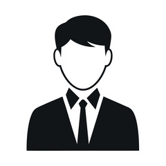 Professional Male Profile Silhouette – Business Avatar Vector