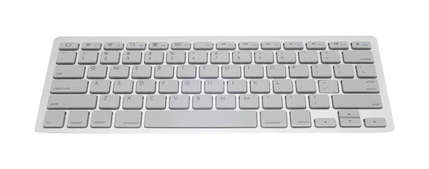 Modern wireless computer keyboard isolated on white