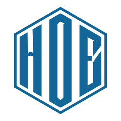 HOE letter design. HOE letter technology logo design on a white background. HOE Monogram logo design for an entrepreneur and business.