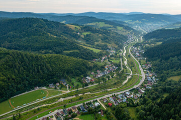 Muszyna, Beskid Sądecki, widok ogólny, z lotu ptaka  © Maciej G. Szling