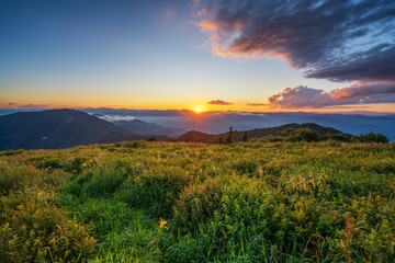 Beautiful sunset and cloudscape at Beijing Western hills 