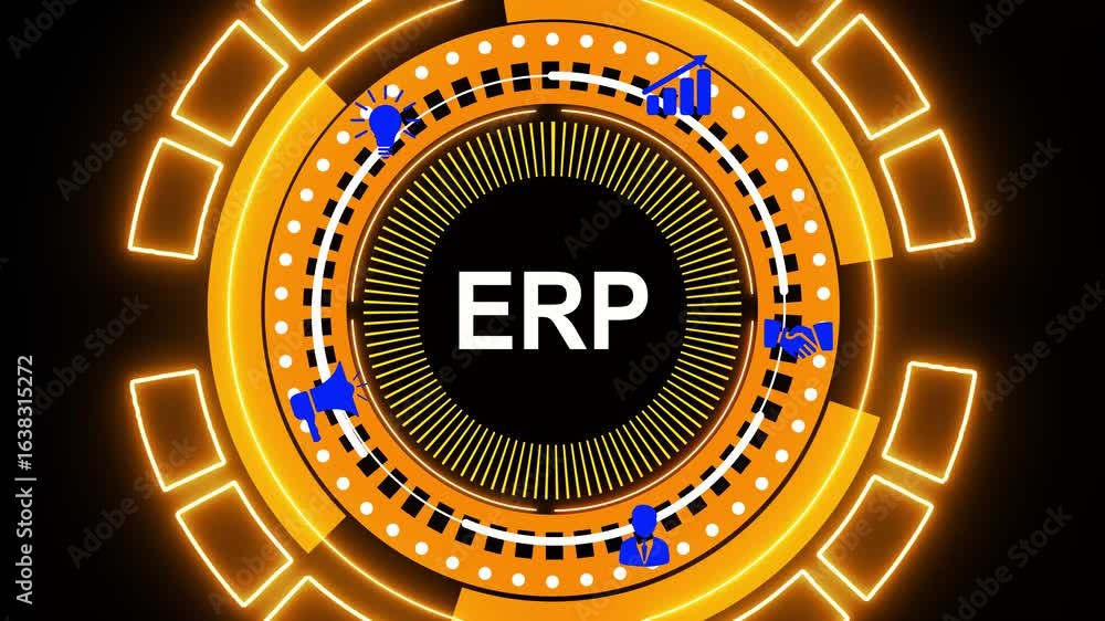 Poster erp (enterprise resource planning) is an integrated software system that manages and automates core 