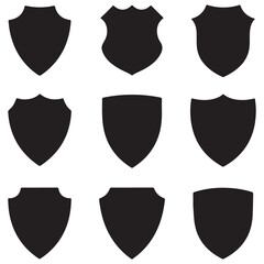 Shield Silhouette Shapes Bundle &ndash; Blank Badge and Emblem Templates for Logo and Design Projects