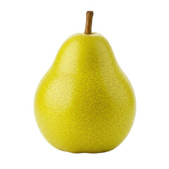 Closeup view of a single yellow pear against a black background high quality image for food design editorial and marketing