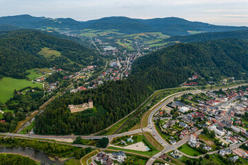 Muszyna, Beskid Sądecki, widok ogólny z powietrza © Maciej G. Szling