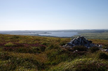 Landscape in the Monts d'Arrée in Brittany in France, Europe