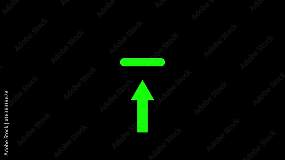 Poster up arrow loop animation video direction concept. arrow loop animation direction concept. colorful ar