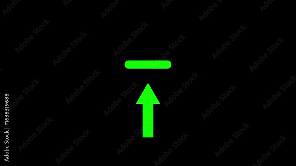 Poster abstract up directional arrow icon or swipe up and down arrow signal animation. up down arrows anima