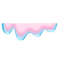 illustration blue and pink glossy dripping liquid - decor 