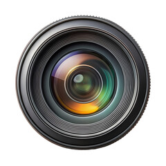 Closeup of a Professional Camera Lens Detailed View of Optics and Mechanics