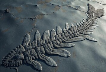 Rock art of fern fossils