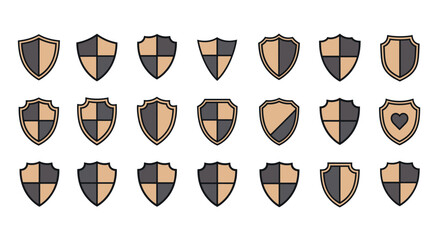 Shield Icon Set &mdash; Security & Protection Badges