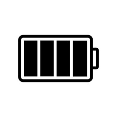 Battery Icon Vector Illustration Glyph Version        