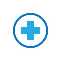 Simple logo health security with badge round